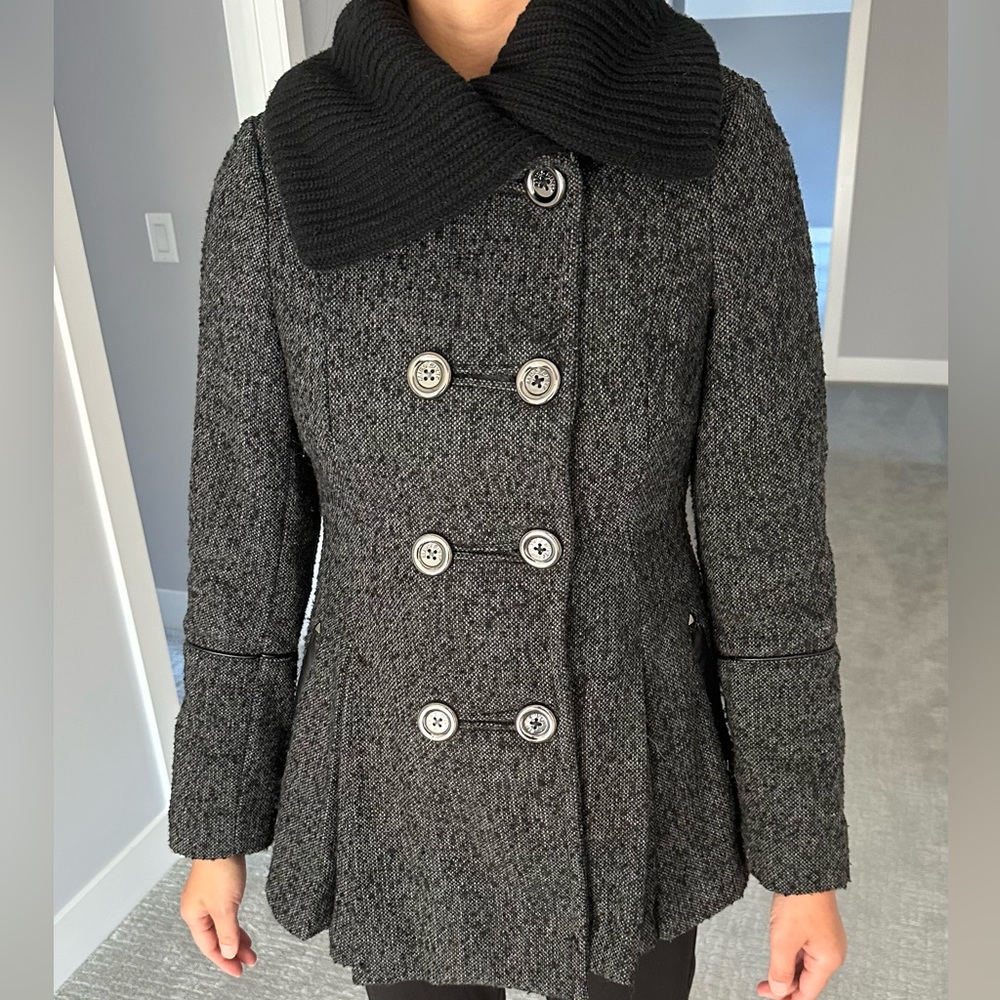 Miss Sixty Tweed/Wool Pleated Jacket